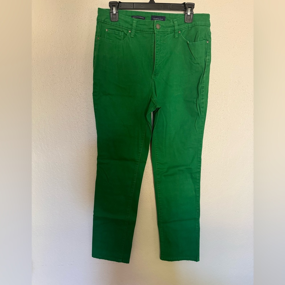 Charter Club Green Straight Leg Pants